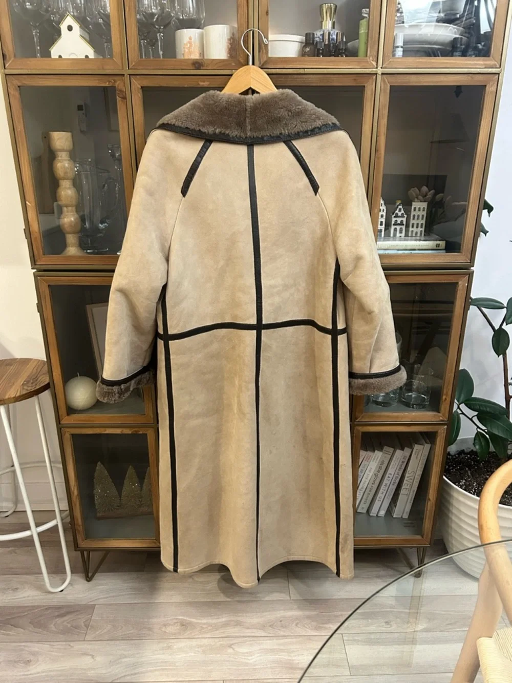 Vintage Genuine Leather Sheepskin Long Coat - Picture 10 of 16